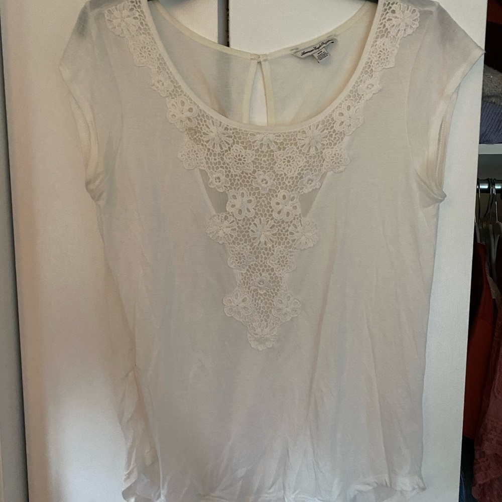 American eagle white top floral